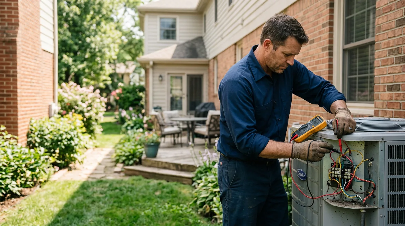 HVAC technician working near East Rochester, NY